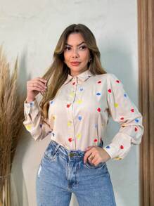 Women Blouses - Màu be - Xem 1