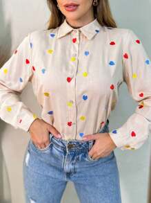 Women Blouses - Màu be - Xem 3