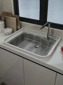 1条1米自粘防水浴室厨房淋浴房门槛密封条 - 白色 - 查看 1