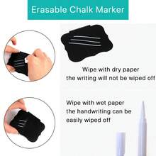 Set (10pcs Basket Tags + 2 White Pens) Basket Clip Coffee & Milk Tea Shop Price & Advertising Blackboard & Hand-Painted Message Board PVC Label Clip Basket Label Clip Storage Classification Clip Detachable Label Clip - Black - View 9