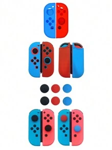 1 Set: 1 pieza Estuche de transporte OLED + 2 piezas Cubiertas de silicona desmontables para controladores + 6 piezas Tapas de joystick + 1 pieza Protector de pantalla + 1 pieza Estuche para tarjetas de juego + 1 pieza Soporte para consola + 2 piezas Carcasas de controlador de PC + 1 pieza Carcasa de consola de PC, protección integral contra caídas, explosiones, deslizamientos, arañazos y sudor para mejorar la experiencia de juego