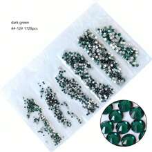1728 Pcs Flat Back Crystal Glass Nail Art Rhinestones. 4#-12# 6 Sizes Mix DIY Decorations For Nails, Clothes, Bags, Hair Accessories, Cars, Beddings, Pendants, Etc. Suitable For Teenage Girls, Women Nail Art, Eye Makeup, Face Stickers, Jewelry Decoration Flat Back Rhinestones. 6 Bags Of Crystal Glass Flat Back Rhinestones. Nail Charms Nail Gems Nail Supplies