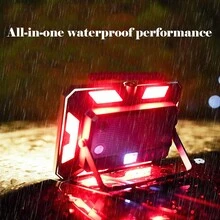 戶外射燈,攜帶式多功能手持燈,適用於家庭使用,無極調光,超長續航 - 銀色 - 查看 2