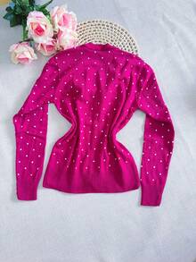 Women Cardigans - Màu Hồng Tươi - Xem 2