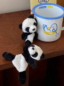 Imã de Geladeira de Tecido Fofo de Panda, Imã de Animal de Pelúcia Criativo para Espelhos de Bicicleta, Bolsas, Decorações, Melhores Presentes