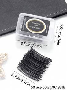 50 Stück/Box Haarspangen für Dutt-Frisuren, einfach und fest, ideal für dickes oder dünnes Haar und alle Haartypen, Haarklammern, Haarspangen, Schulsachen, Haarzubehör