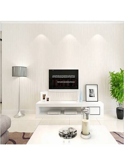 Roll Of Breathable Moderne Thickened Non Woven Wallpaper, Striped, Bedroom Living Room Home ation Full Coverage Renovation Stickers Peel Wand Panels, Paper, Wallpapers, Items Refresh Your Home, Festival Birthday Graduation view 4