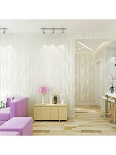 Roll Of Breathable Moderne Thickened Non Woven Wallpaper, Striped, Bedroom Living Room Home ation Full Coverage Renovation Stickers Peel Wand Panels, Paper, Wallpapers, Items Refresh Your Home, Festival Birthday Graduation view 2