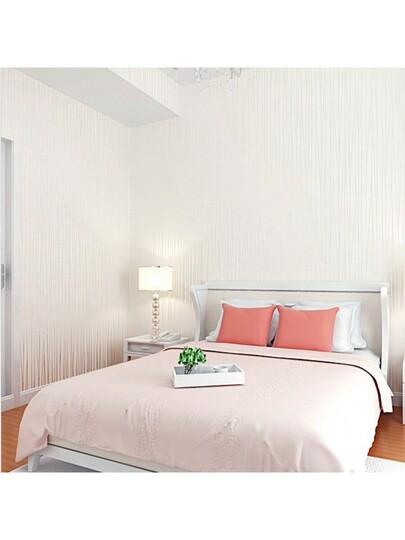 Roll Of Breathable Moderne Thickened Non Woven Wallpaper, Striped, Bedroom Living Room Home ation Full Coverage Renovation Stickers Peel Wand Panels, Paper, Wallpapers, Items Refresh Your Home, Festival Birthday Graduation view 5