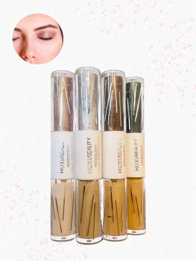 Base-corrector de maquillaje + sombra de brillos 2 en 1