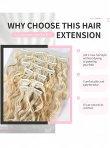 Clip In Hair Extensions,  6PCS Curly 24" Long Synthetic Clip On Hairpiece For Women Dark Blonde With Highlights - Multicolor - View 4