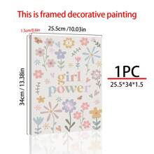 1 pieza Cartel de lienzo, Arte moderno, Letrero de madera para guardería, Decoración de guardería ideal para niñas: "Girl Power" en estilo boho, Regalo ideal para dormitorio, sala de estar, pasillo, arte de pared, decoración de paredes, decoración de otoño, decoración de habitación, sin marco, arte de pared, murales decorativos, decoración del hogar, arte del póster - Multicolor - Ver 3