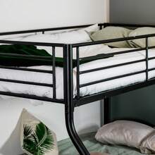 Meubles Cosy Bunk Bed 3 People 90 & 140x190cm Black Metal - Black - View 5