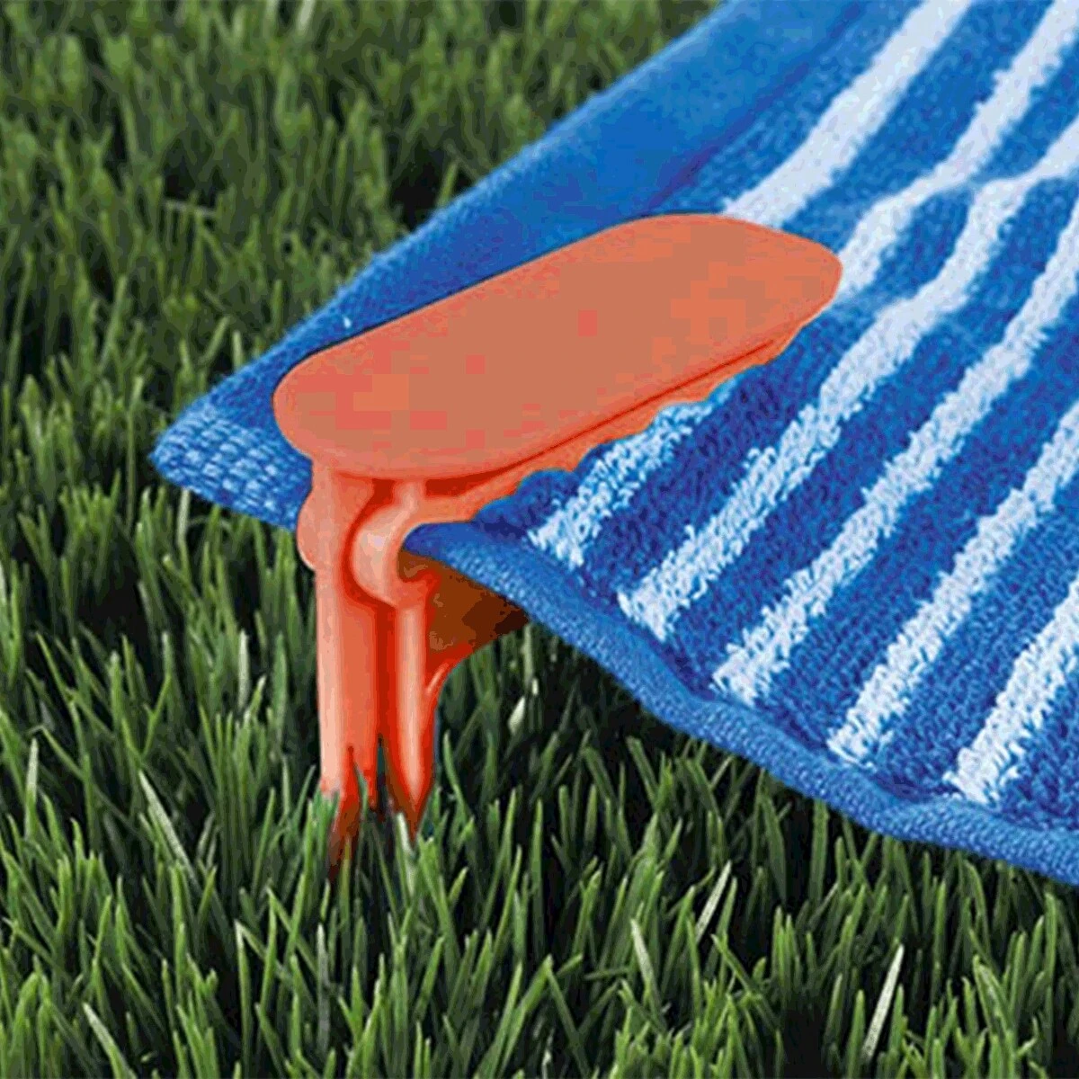 2pcs Outdoor Beach Towel Clips Outdoor Anchor Stakes, Beach Towel