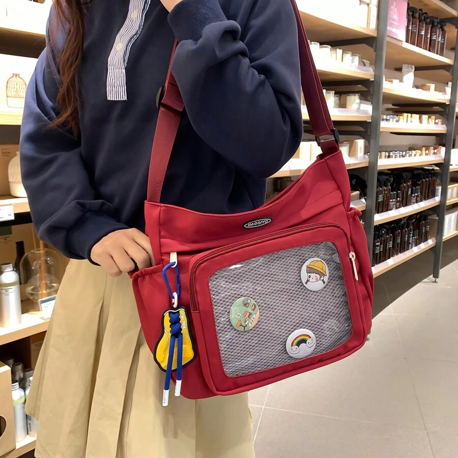 女士时尚尼龙通勤手提包，2024新款韩版大容量斜挎包，单肩包和手提包