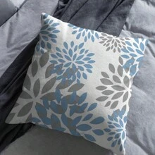 4pcs Linen Single-Sided Printed Throw Pillow Covers, Nordic Solid Color Artistic Geometric Pattern For Bedroom, Living Room, Sofa, Chair, Dining Room Decor (15.748inch*15.748inch, 17.7inch*17.7inch, 19.685inch*19.685inch, 11.81inch*119.685inch) - Baby Blue - View 5