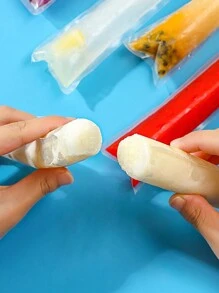 50 cái Dùng một lần Khuôn làm kem Ice Lolly Khuôn Đá pop Túi Với Xoắn Cà vạt Đối với Tự làm Kem Popsicle Nước đá Kẹo Làm - trắng - Xem 9