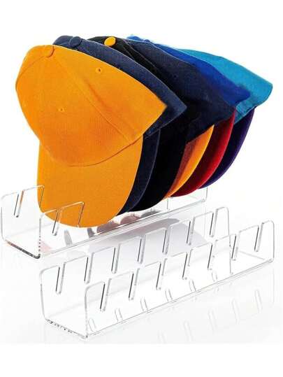 2024 New Hat Stand For Baseball Caps Display And Organizer , No Install Acrylic Hat Holder For 7 Baseball Caps For Bedroom, Closet, Dresser (1pc) Halloween Decorations Halloween Costumes Autumn Decor Festival Decor