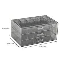 1 件装多层 DIY 串珠首饰串珠收纳盒，串珠首饰收纳展示盒，3 层 72 隔层抽屉收纳盒，塑料透明盒实用轻质用品收纳盒透明展示架托盘，送给女孩/女士的礼物 - 白色 - 查看 2