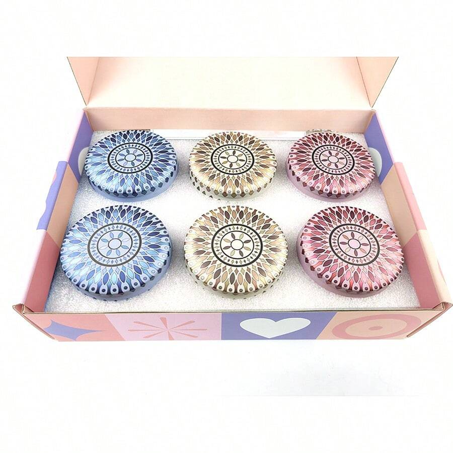 植物芳香蠟燭罐禮盒,無煙大豆蠟,芳香療效蠟燭 - 6罐裝 - 查看 1