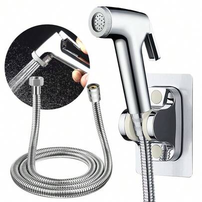 Handheld Bidet Sprayer For Toilet - Cloth Diaper Jet Spray, Adjustable Water Pressure Control With Bidet Spray Hoses, Bidet Toilet Sprayer For Baby/Feminine Wash Bathroom Bathroom Accessories Bathroom Tools