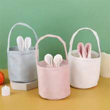 1pc Bunny Ear Basket Handbag Party Gift Box Easter Egg Candy Bag