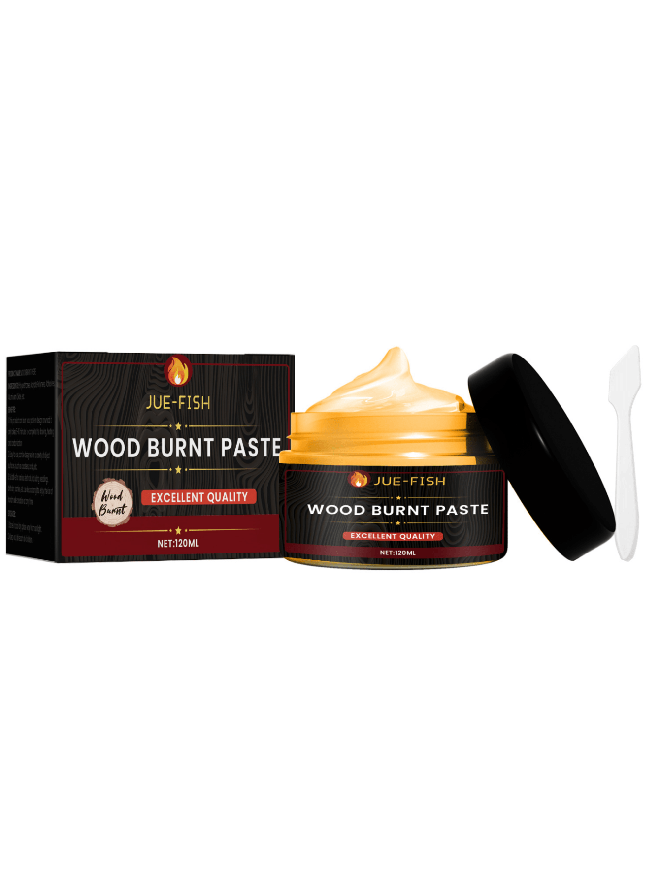 JueFish Wood Burning Gel For Camping, Outdoor, DIY Wood Paintings And