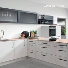 Fanruier 6st Vierkant Zilver Zwart Kastje Deurklink Keuken Kastje Lade Kast Garderobe Meubels Schoen Kastje Aluminiumlegering Hendel