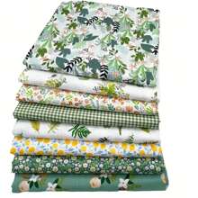 8pcs 19.7" X 15.7" Thick 100% Cotton Twill Printed Fabric Sheets, Handmade Patchwork Crafts DIY Materials, Suitable For Doll, Bedding, Quilting