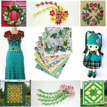 8pcs 19.7" X 15.7" Thick 100% Cotton Twill Printed Fabric Sheets, Handmade Patchwork Crafts DIY Materials, Suitable For Doll, Bedding, Quilting