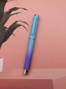 1 Stück/ Sehr attraktiver Farbverlauf Farbverlauf Füllhalter, ideal für Schüler zum Schreiben üben, Büro und Geschäftsunterschriften, mit integriertem Tintenauffangsystem im Stift - austauschbare 3,4 mm Tintenpatronen, tolles Geschenk auch für den Schulanfang