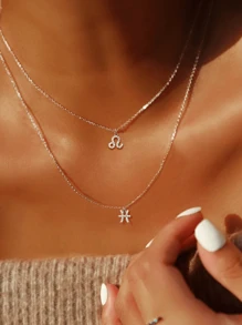 FOREVER QUEEN 925純銀12星座吊墜 12星座女項鍊飾品,精緻簡約經典風格,精美女士生日禮物,送給女友、最好的朋友、禮物