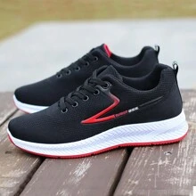 Men's Summer Breathable Sports Shoes Lightweight Non-Slip Casual Shoes Versatile 2026 New Anti-Odor Mesh - Red - View 4