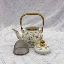 1 件紫色花朵图案珐琅锅 - 多用途茶、咖啡、牛奶和火锅 - 适用于燃气、电和电磁炉 - 适用于厨房、办公室或餐厅 - 厨具和餐具配件 - 彩色 - 查看 4