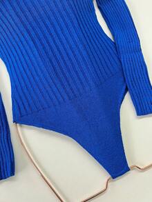 Women Knit Tops - 寶藍色 - 查看 4