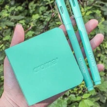 Du lịch Có thể mang đi Cuốn sách màu nước , 300g Tốt Dày Màu nước Không a-xít Và 3.2in Hình vuông Sách , 36 trang Màu nước Sketchbook - Hồng - Xem 3