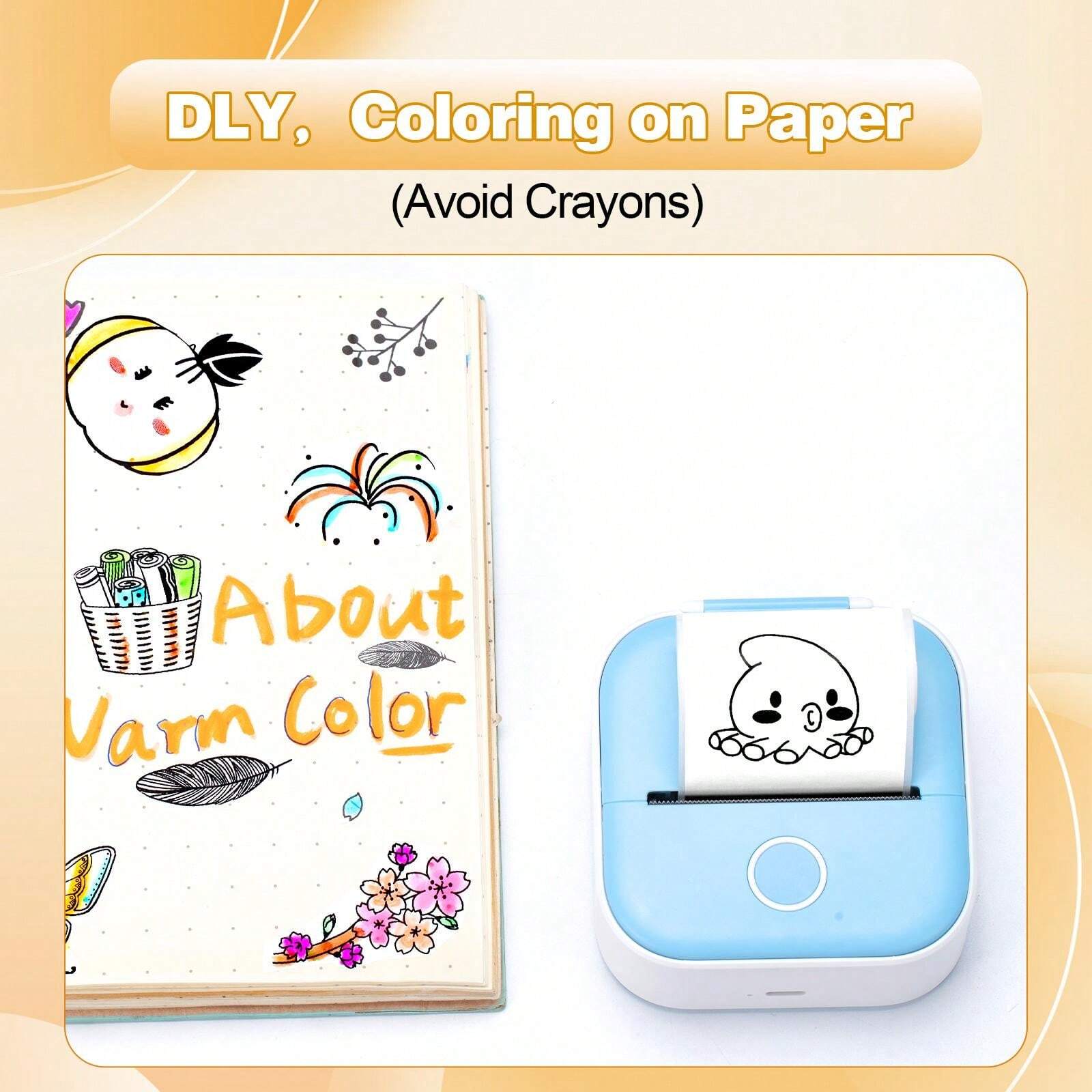 Phomemo Thermal Printing Paper, T02 Mini Printer Paper, Sticker Printer