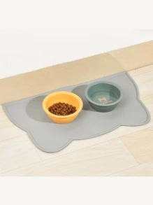 1 pièce, Placemat pour animal de compagnie, tapis pour chat et chien, anti-débordement, antidérapant, imperméable, placemat en silicone, facile à rincer, résistant à l'usure et durable, léger à plier, facile à stocker