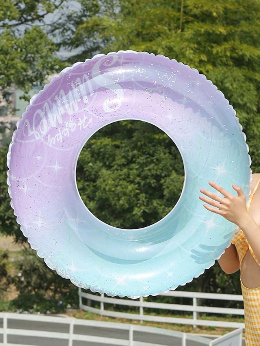 Aufblasbarer Schwimmring Mit Glitzer - Transparenter Poolring Für Erwachsene 75cm