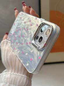 One Feather Veil Rose Small Ditsy Floral Phone Case Compatible With IPhone - White - View 3