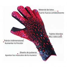 Guantes De Portero De Fútbol Transpirables Y Antideslizantes - Rojo - Ver 3