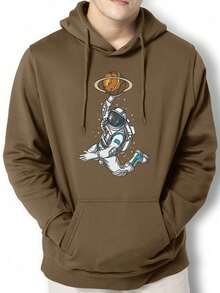 Men Hoodies - 鏽棕色 - 查看 1