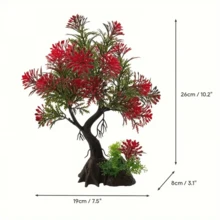 Aquarium Aquatic Plants Plastic Artificial Plants Simulation Tree Ornaments 10.2-11 Inch Tall Fish For Tank Decorations