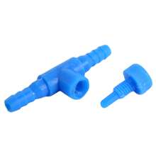 10 Pieces Plastic Aquarium Fish Tank 2 Way Air Pump Control Valves, Blue - Multicolor - View 9