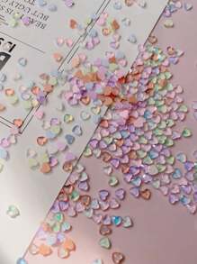 1 Bag 50 Pieces Flat Bottom Color, Mini Heart-Shaped Glass Drill, Love Nail Art Decorations, Valentine's Day DIY,Nails Gems Commonly Used Sizes In Japan And South Korea,Nails Charms