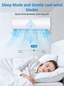 9000 BTU Smart Mini Split AC/Heating System 19 SEER Split Inverter Air Conditioner With Pre-Charged Heat Pump & Installation Kit, Cools Rooms Up To 450 Sq. Ft, 115V[ Internal And External Machines Are Shipped In Two Boxes ] - trắng - Xem 6