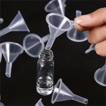 5/10/20/30/40pcs Mini Funnel Set, Plastic Funnels For Cosmetics, Skincare, Liquid Dispensing, Transparent Funnel Accessories - Clear - View 1
