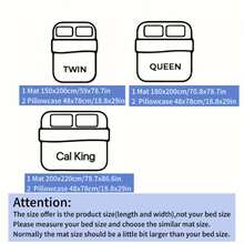 Bộ Thảm Cao Su Mùa Hè (1 Thảm Cao Su + 2 Vỏ Gối, Không Có Lõi), Đệm Và Vỏ Gối Cao Su Thoáng Khí Có Thể Giặt Được Trang Trí Phòng Ngủ - Xám - Xem 3