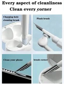 3 In 1 Wireless Earphones Cleaning Tool Compatible With Airpods Pro 3 2 1 Earbuds Case Cleaner Kit Clean Brush Pen Computer Mobile Phone Digital Dust Cleaning Pen Gift For Birthday/Easter/President's Day/Boy/Girlfriends,Kitchen,Bathroom,Home,Household Supplies