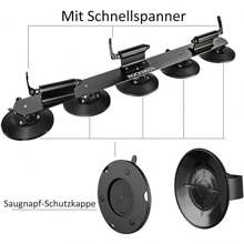 ROCKBROS Suction Cup Bike Rack For Car Roof Top Sucker Bike Rack Quick Release Aluminium Alloy Bike Carrier With Sucker For 3 Bikes - Black - View 3